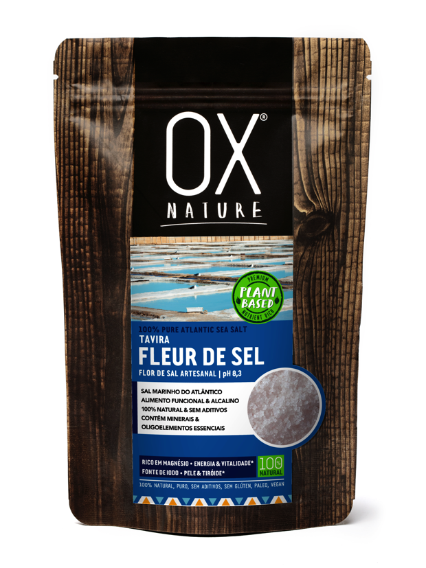 5600309904013_OX Nature_Flor de Sal Marinho Artesanal de Tavira (Premium Atlantic Sea Salt) 150g_100% Natural_Prémio Great Taste 2018