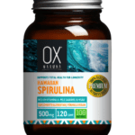 OX PURA SPIRULINA HAVAIANA, PREMIUM, 100% NATURAL, 120 COMPRIMIDOS X 500mg